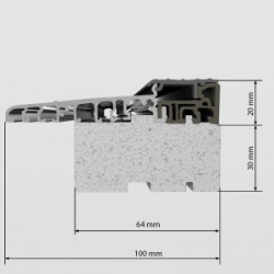 <strong>Energiesparende Tür (passiv)</strong> – Stärke 100 mm- sichtbare Bänder