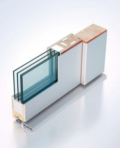 Querschnitt des Türflügels Stärke 82 mm